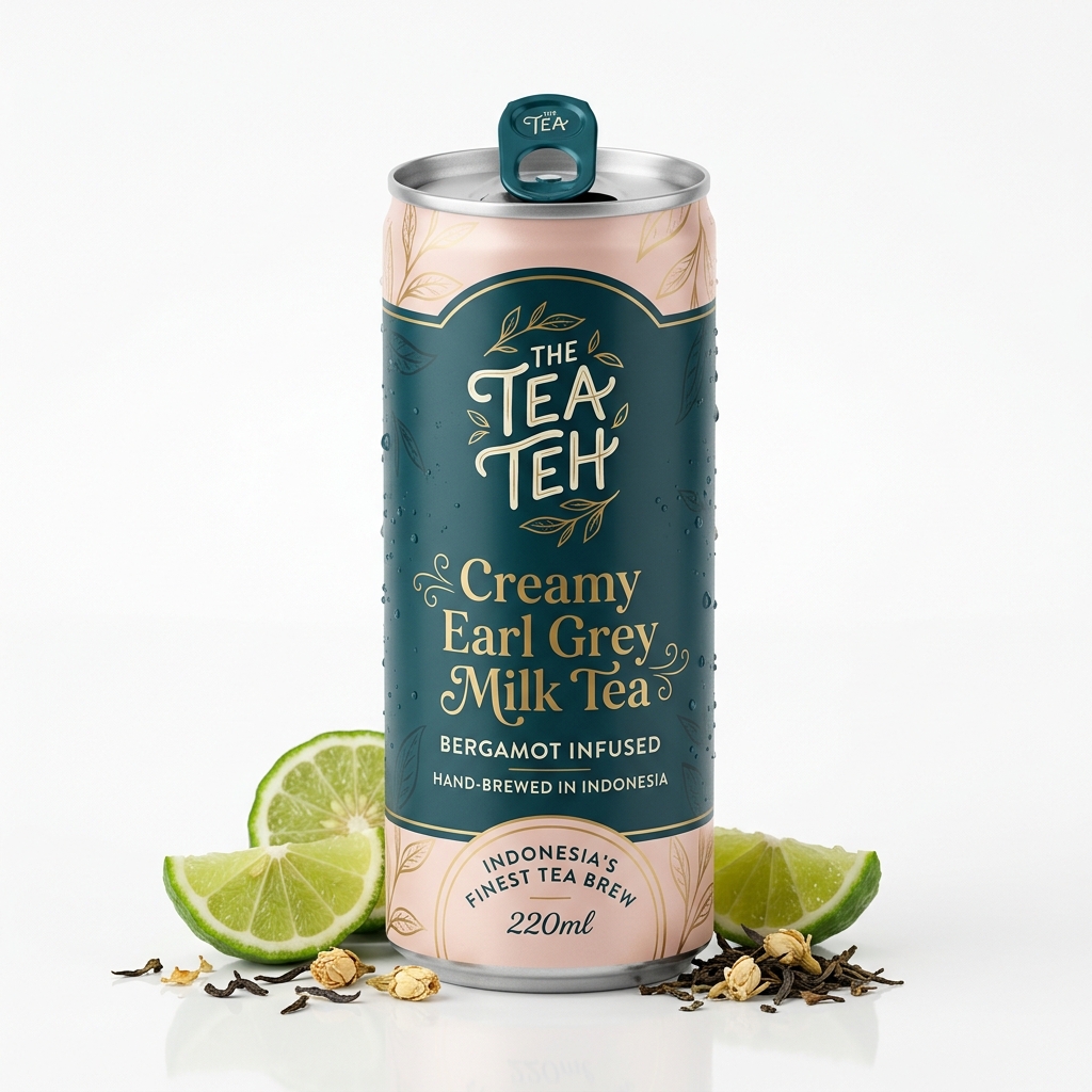 The Tea Teh Creamy Earl Grey Milk Tea 220ml aluminium can