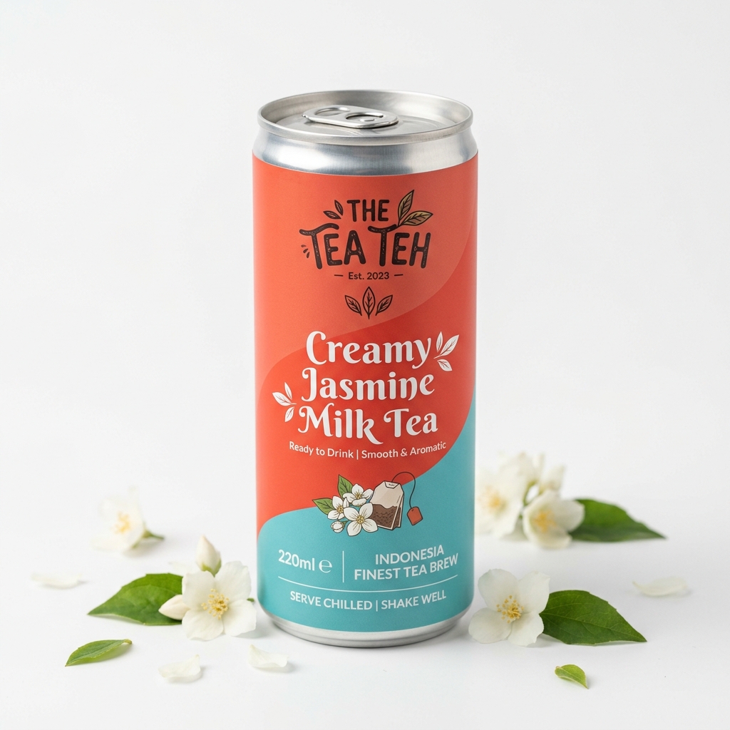 The Tea Teh Creamy Jasmine Milk Tea 220ml aluminium can