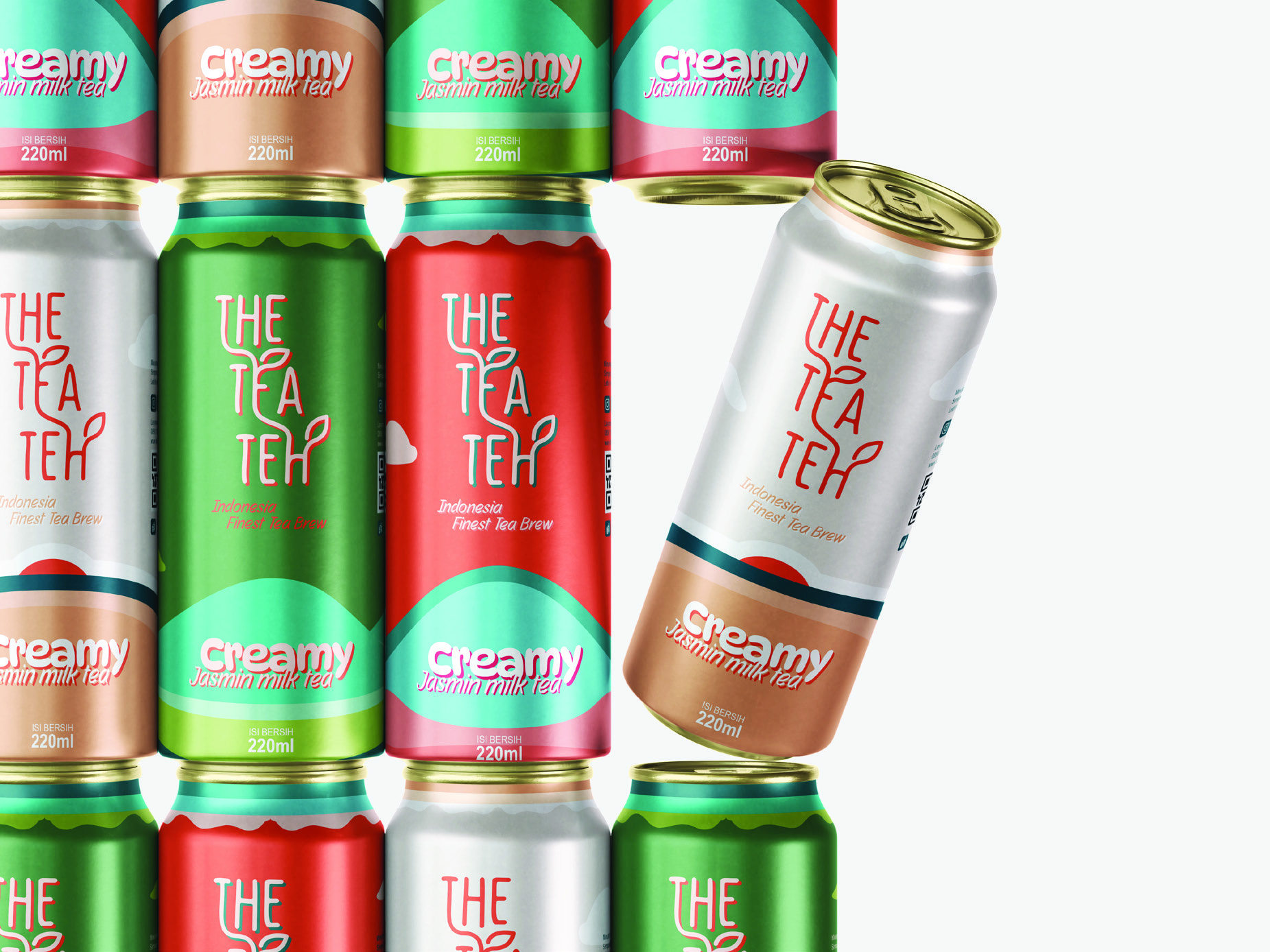The Tea Teh product range — aluminium sleek cans in various flavors